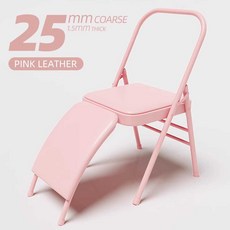 접이식 요가 의자 필라테스 기구 가정용 스트레칭 체어 도구, C. 핑크 PU 허리 지지대