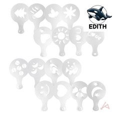 라떼아트틀 도안 커피도구 드립세트 커피용품 바리스타용품 커피재료 핸드드립용품 카페템퍼 커피기구 카페용품, 1개