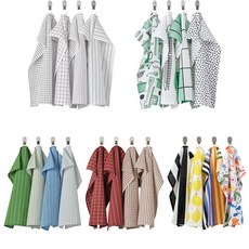 이케아 RINNIG 린니그 행주 4장 45x60cm주방수건핸드타올순면, 그린/블루_006.099.84