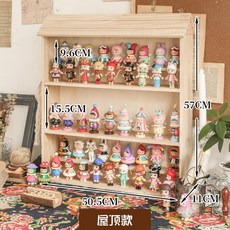 피규어 정리대 원목 캐비닛 선반 수납장 쇼케이스 인형 진열대, 지붕 3단, 1개