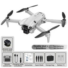 S101 드론 8K HD 전문가용 카메라 5G WiFi 120 스크린 장애물 회피 쿼드콥터를 갖춘 광각 ESC UAV Rc, Grey Dual 8K-3B