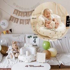 Gography 現貨秒出 寶寶充氣椅 充氣座椅 成長椅 新生兒 收涎裝飾 美感 寶寶吃飯椅 恐龍 洗澡椅 寶寶學坐椅, 橄欖花