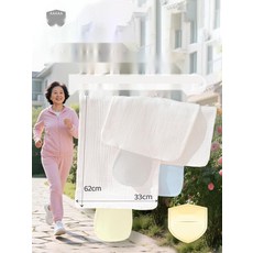 푹신한 면원단 등땀받이 패드 소창 땀수건, 1. 4겹 얇은 프레쉬 1개, 62x33cm