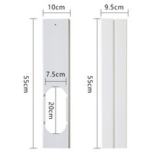 이동식에어컨 창문 칸막이 가림막 구멍 판넬 슬라이드 키트, 단일 사이즈, 55CM 단일구멍 판 2개+나사