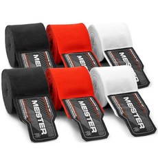 Meister MMA 및 복싱용 성인용 457.2cm(180인치) 핸드 랩 - 3쌍 팩, Meister MMA 및 복싱용 성인용 457.2cm(