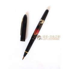 【汶采】吳竹 蒔繪物語 萬年毛筆 (赤富士/黑) DU184-215 附 3 支墨水管, 詳見包裝