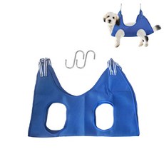 애완동물 미용 해먹 강아지 고양이 손질 도우미 홀더 거치대 긁힘 방지, M, 블루, 1개