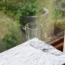 오리엔티 당일발송 클로버 꽃무늬 내열유리 숙우, 1개