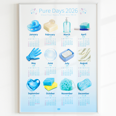 2026년 달력 청량 감성 디자인 한장 낱장 포스터 미니멀 화장실 욕실 인테리어 클린코어, 1개, 포스터만구매