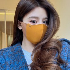 【無品牌】-美拉德口罩秋冬加厚保暖防曬時尚透氣面罩顯瘦立體韓版可水洗女士