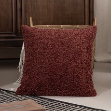 中古風抱枕 客廳沙發靠背墊 紅色氣氛感靠枕, 勃根地-抱枕,45x45cm(單人枕頭套)