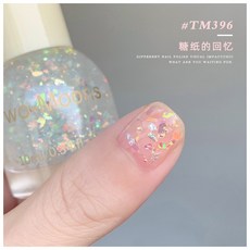 two moons 造型亮片免烤指甲油 護甲油 快乾 甲油 美甲, TM396, 1個