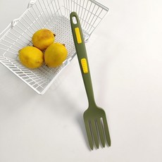 FDA安全無毒矽膠鍋鏟 耐高溫不沾鍋料理鏟, 棕綠意粉抓, 1個