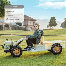 전동 경운기 장난감 사륜 전기 전동카 바이크 경운기장난감, 듀얼 드라이브, C.오프화이트듀얼드라이브대용량배터리음악조명, 1개