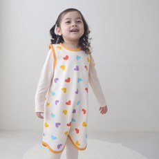 잼베이비 국내산 쮸리 수면조끼 (하트하트) 톡톡원사 탄탄짜임 유아동 키즈 아기 잠옷 실내복