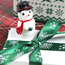 데코 장식 미니어처 액세서리 파츠 - 눈사람 미니 파츠 2개 (모자쓴 눈사람), 단일