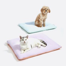 woowmoon 마카롱 커버분리되는 고양이 강아지쿨매트, 블루, 블루