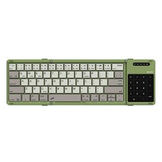 GN7NILLKIN 스마트 폰용 터치 패드가있는 접이식 블루투스 키보드 Windows IOS Android PC Office 미니 휴, 01 Green