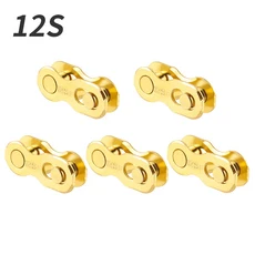 자전거체인링크 MUQZI 체인 미싱 링크 자전거 커넥터 단일 속도 퀵 조인트 수리 부품 6 7 8 9 10 11/12 5 개, 11 12s Glod 5pcs