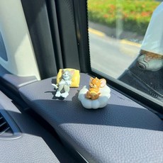 넘버링카 차량용 장식인형 인테리어 소품 피규어 톰과제리 캐릭터, 1개, 눕는 톰제리