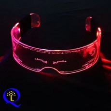 西門町發光派對屋 全彩高科技感發光眼鏡，派對必備，時尚潮流，多色可選, 1個, 全彩