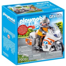 Playmobil 70051 City Life 救援摩托車 18件組 適合4歲以上兒童, 1個