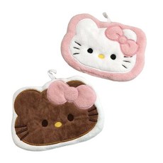 오브아 키티핸드타월 욕실타월 집들이선물 고리수건, 1개, 키티얼굴세트