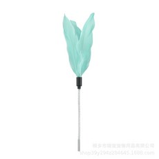 貓咪轉盤玩具 寵物轉盤玩具 四層軌道遊樂盤帶逗貓棒太空塔轉盤 互動解悶玩具, 薄荷綠羽毛, 1個