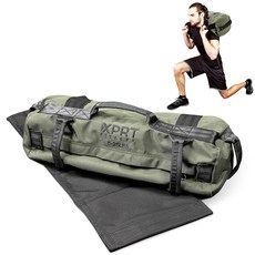 XPRT Fitness 튼튼한 운동용 샌드백 크로스 트레이닝용 다양한 포지션 핸들 7개 - 아미 그린/블랙/카모 색상 그린 스몰 [호환], Small, 아미 그린