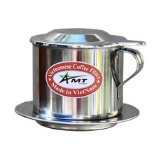 AMT 184.3g 6.5온스 커피 메이커 코르크가 있는 핀 필터 가정 또는 사무실에서 베트남 스타일 커피용 스크류 다운 드리퍼 264630