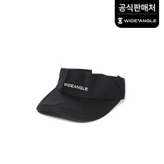 와이드앵글 공식 남성 CO 베이직 커팅 썬캡 골프 썬캡 골프 모자 WMP23C02Z1 (정상가:59 000), Black, 1개