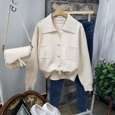 Imagination & Beyond 女款鈕扣口袋針織外套