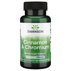 Swanson 斯旺森 肉桂 & 鉻 添加 Chromax 素食膠囊, 1個, 60錠