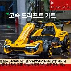 PHYCO 고카트 전기 전동 카트 자동차 전동휠, 듀얼 드라이브, 1개, 듀얼 드라이브 옐로우