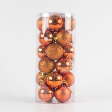 聖誕裝飾 聖誕球 塑料電鍍球掛件 聖誕樹裝飾, 1個, 古铜色,桶装4CM圣诞球 24pcs