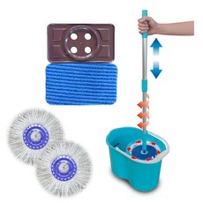 愛樂美 神奇拖 妙媽布 手壓式旋轉拖把組 輕鬆清潔省時省力乾濕兩用, 1個