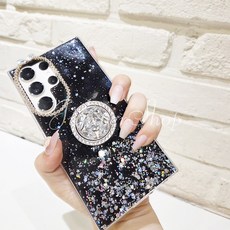 [주니퍼샵] 갤럭시 큐빅 그립톡 포함 블링블링 트윙클 글리터 반짝이 젤리 케이스