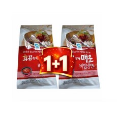 청정원 화끈하게 매운비빔냉면 1+1세트메뉴(4인분), 840g, 1세트