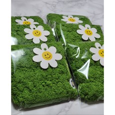 잔디 티코스터 화분받침대 피규어소품 책상꾸미기 연두초록 티매트, 초록