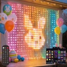 DAZZLE BRIGHT 300 LED 커튼 스트링 변경 스마트 파티 컨트롤 창문 침실용 요정 조명 앱 웨딩 색상 방수 장식 벽 및 조명 RGB 크리스마스 정원 리모컨, 스마트 DIY
