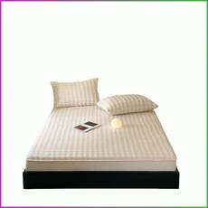 토스카나 토끼털 침대커버 3종 세트 라텍스 매트리스용 털 밀집/탈모 방지 부드럽고 방오 기능