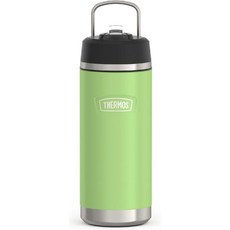 보온병 아이콘 시리즈 빨대 뚜껑이 있는 단열 물병 - 18온스 씨폼 스테인리스 스틸 진공, Lime, 18oz
