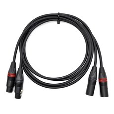 mogami W2534 Neglex 無氧銅鍍金訊號線 4芯 NEUTRIK, 1個, XLR公 to XLR母,1米一對, Black
