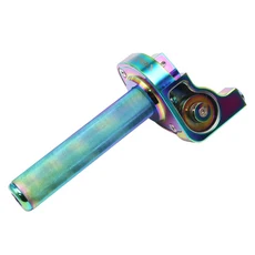 ZSDTRP 범용 오토바이 22mm 7/8 "CNC 핸들 바 블랙 퀵 액션 스로틀 트위스트 가스 그립 핏 먼지 자전거 용, 03 AC Logo COLOR