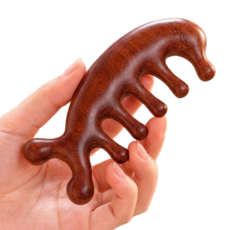 모디케이 두피 괄사 마사지기, 브라운, 1개