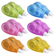 수정테이프. 필기 수정테이프 무성보정대 미니보정테이프열두 조각, 12, 다색