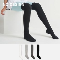 노디자인 ND 엄마용 학생용 무지 오버니 양말 4켤레 세트 여자 학생 주니어 데일리 패션 니삭스 오버니 반장