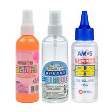 슬라임 준비물 3종 액티베이터 1개 글리세린 1개 물풀 1개, 418g, 무색