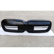 BMW 5 시리즈 G30 G31 LCI 차량용 ABS 그릴 M 컬러 플라스틱 앞 범퍼 자동차 2021, 2)Glossy black-LED