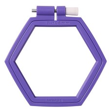 가정용 바느질 도구 DIY 육각 자수 고리 크로스 스티치 루프 스트레치 도구 크로스 스티치 링, 보라, 1개